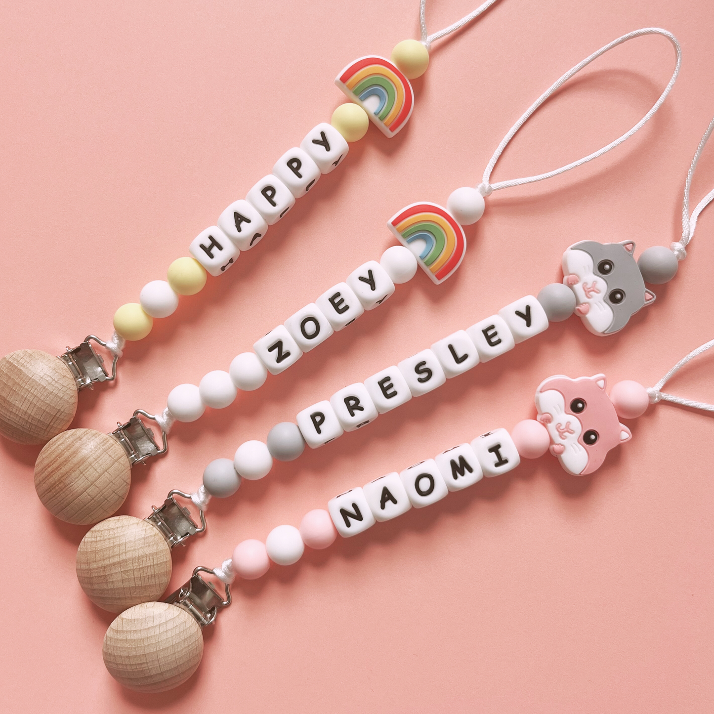 Custom Newborn Pacifier Clip | Pacifier Holder With Name