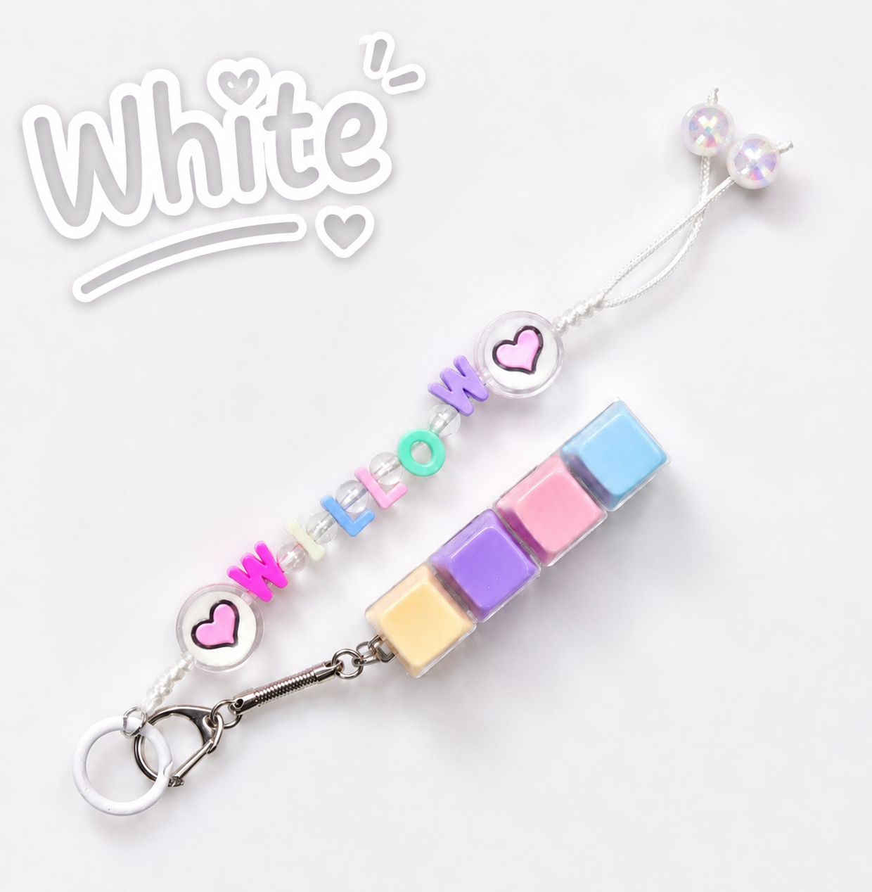 Personalized LED Fidget Keychain | Custom Name Gift (Blue)