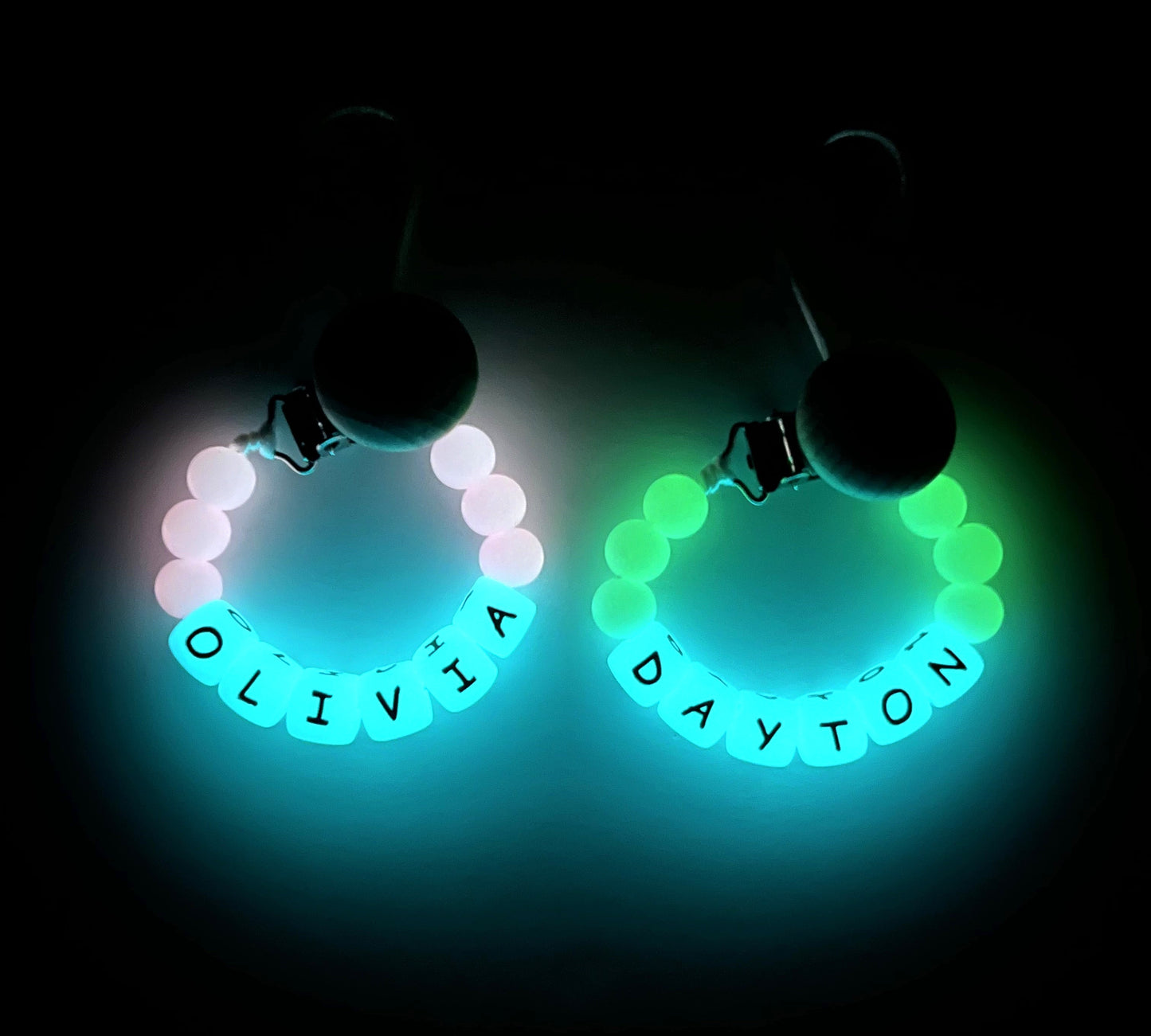 Glow in The Dark | Personalized Pacifier Clip