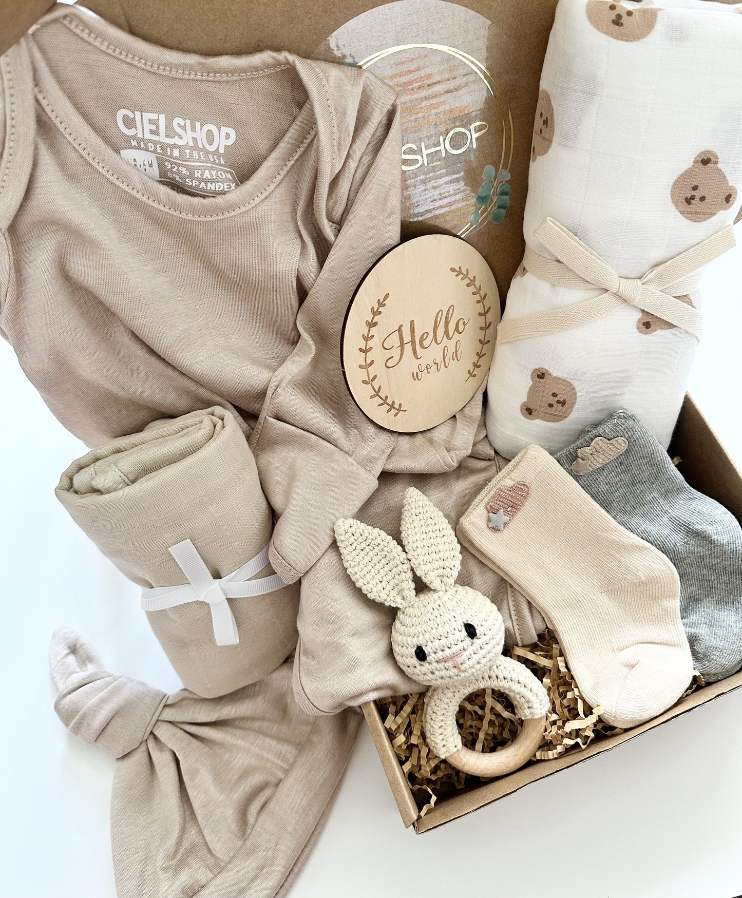 Newborn Gift Set For Boy & Girl | 8pc Baby Shower Bundle