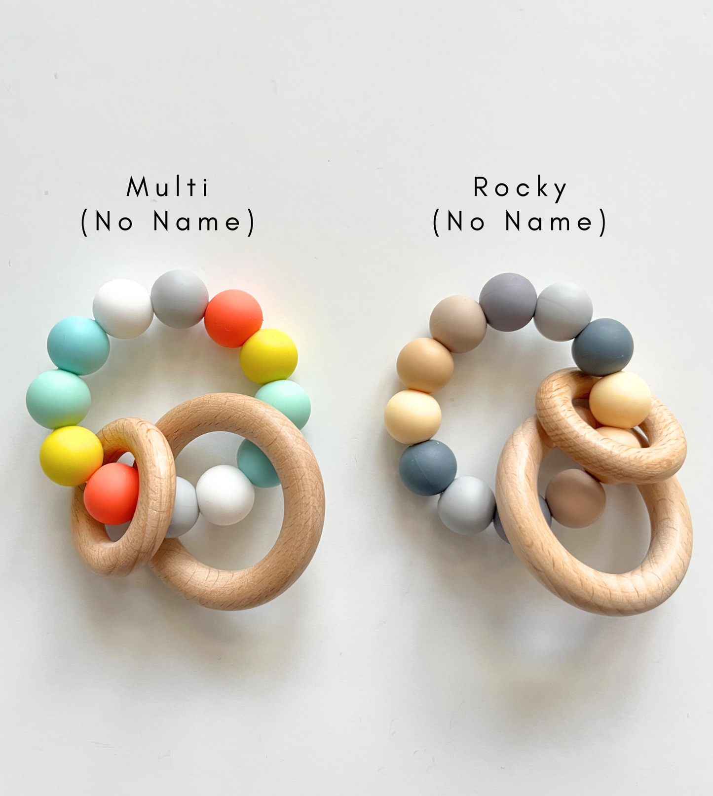 Personalized Silicone Rattle Ring