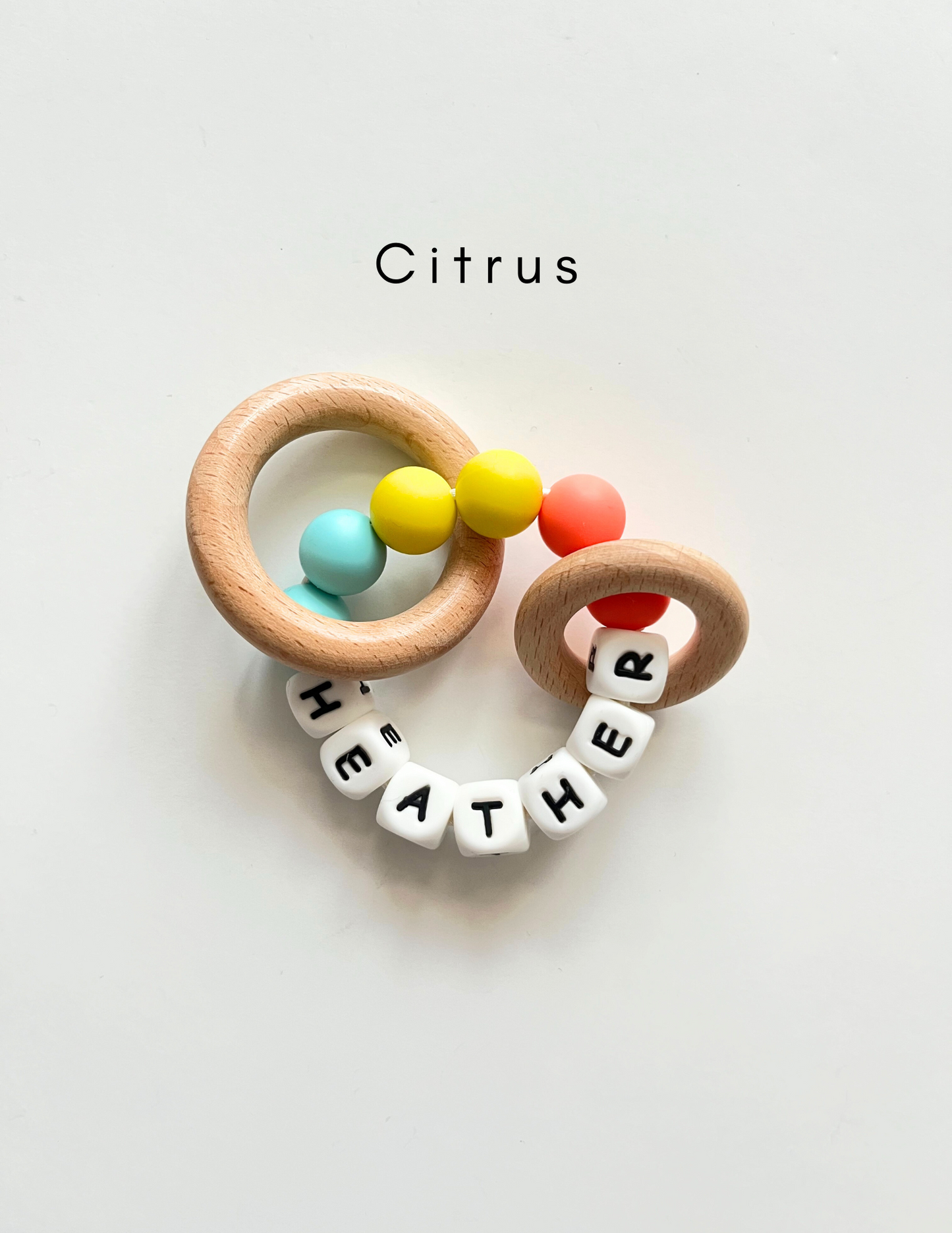 Personalized Silicone Rattle Ring