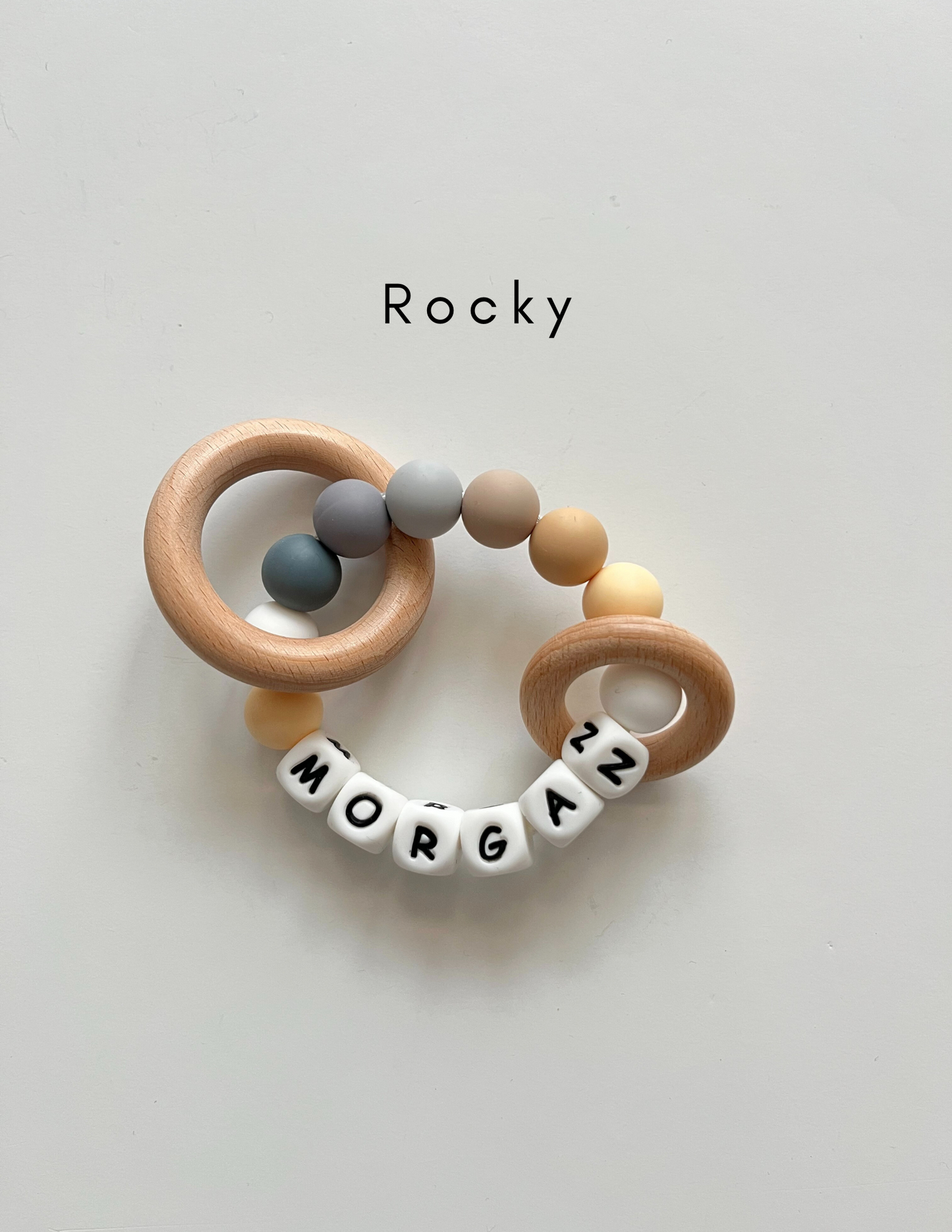 Personalized Silicone Rattle Ring