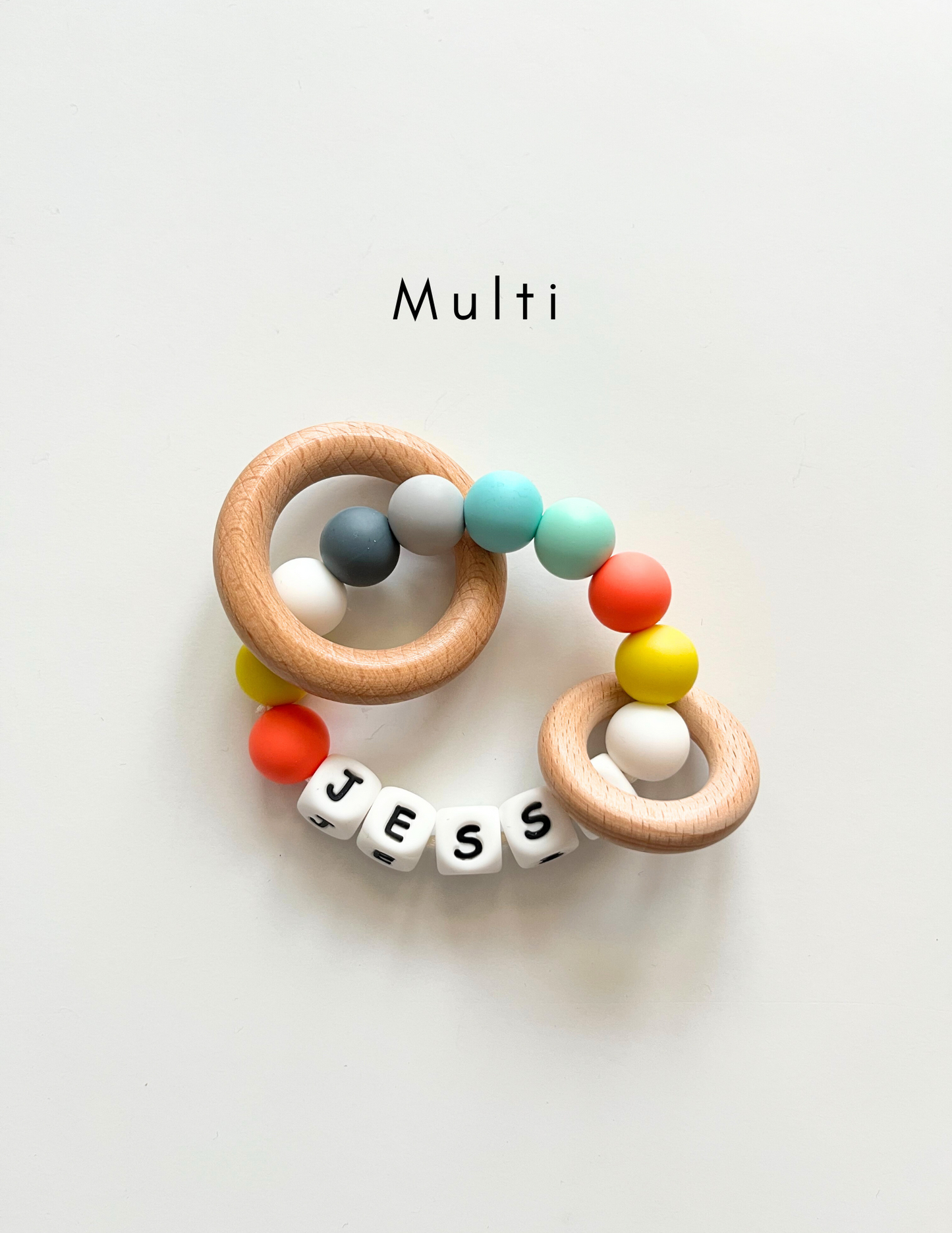 Personalized Silicone Rattle Ring
