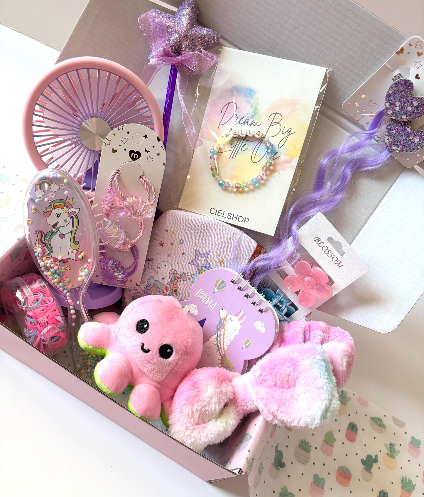 Personalized Gift Box For Little Girls | Birthday Gift Set | Personalized Bracelet
