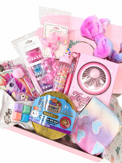 10pc Gift Box For Little Girls | Squishy Fun Set | Birthday Gift Set