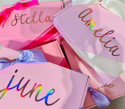 Custom Kids Busy Box | Birthday Gift Set for Little Girls | Personalized Keychain Gift