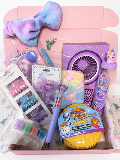 10pc Gift Box For Little Girls | Squishy Fun Set | Birthday Gift Set