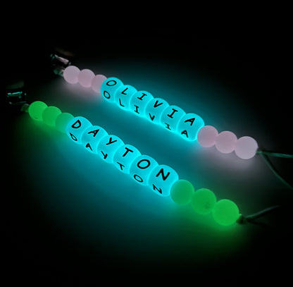 Glow in The Dark | Personalized Pacifier Clip