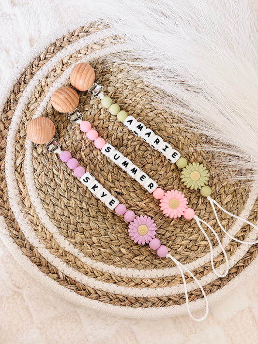 Personalized Pacifier Clip | Custom Binky | Pacifier Holder With Name