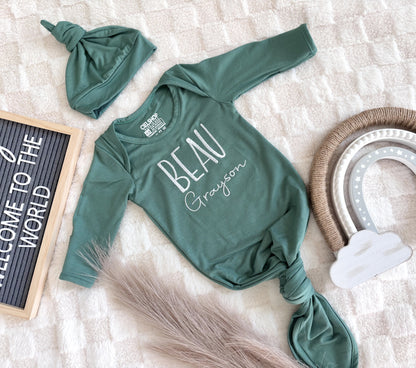 Made in USA | Personalized Embroidered Name Baby Gown