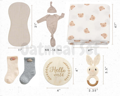 Newborn Gift Set for Boy & Girl | Baby Shower Gift | 8-Piece Baby Box