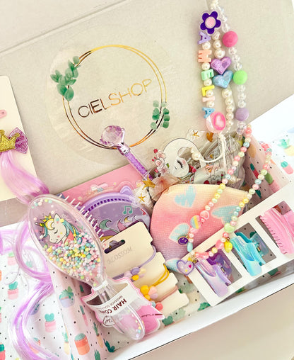 Custom Kids Busy Box | Birthday Gift Set for Little Girls | Personalized Keychain Gift