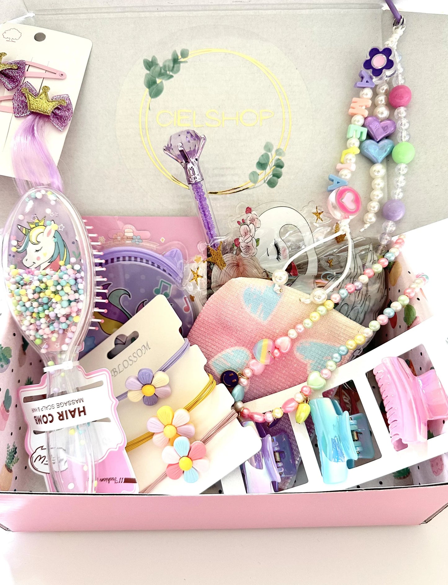 Custom Kids Busy Box | Birthday Gift Set for Little Girls | Personalized Keychain Gift