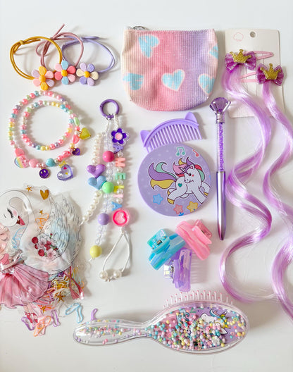 Custom Kids Busy Box | Birthday Gift Set for Little Girls | Personalized Keychain Gift