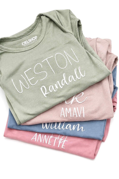 Personalized Embroidered Baby Gown | Made in USA (Sage Green)