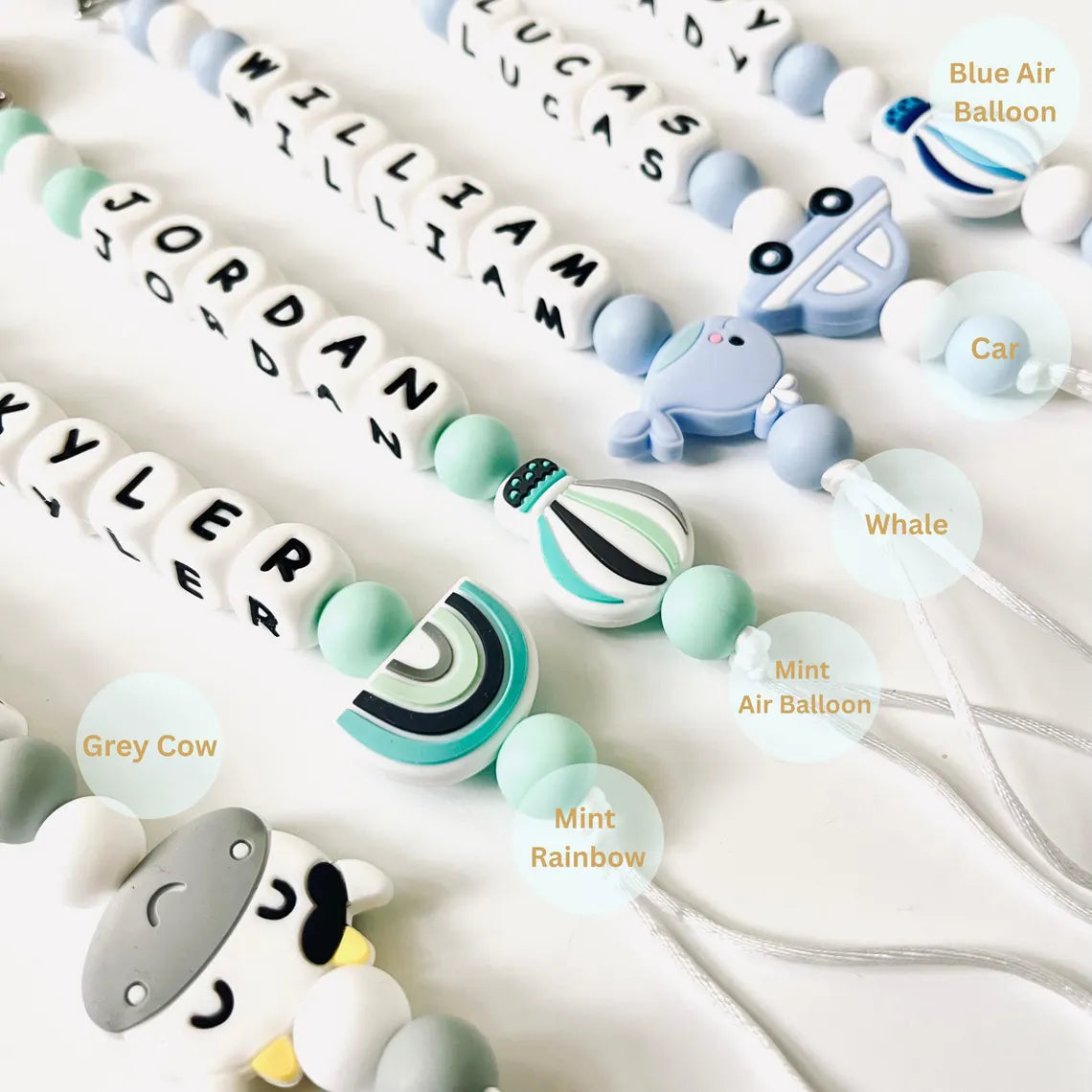 Personalized Pacifier Clip | Custom Baby shower Gift | Pacifier Holder