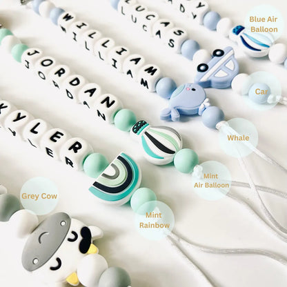 Personalized Pacifier Clip | Custom Baby shower Gift | Pacifier Holder